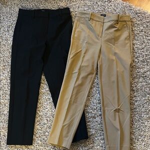 Black and tan jcrew ruby crop pant bundle